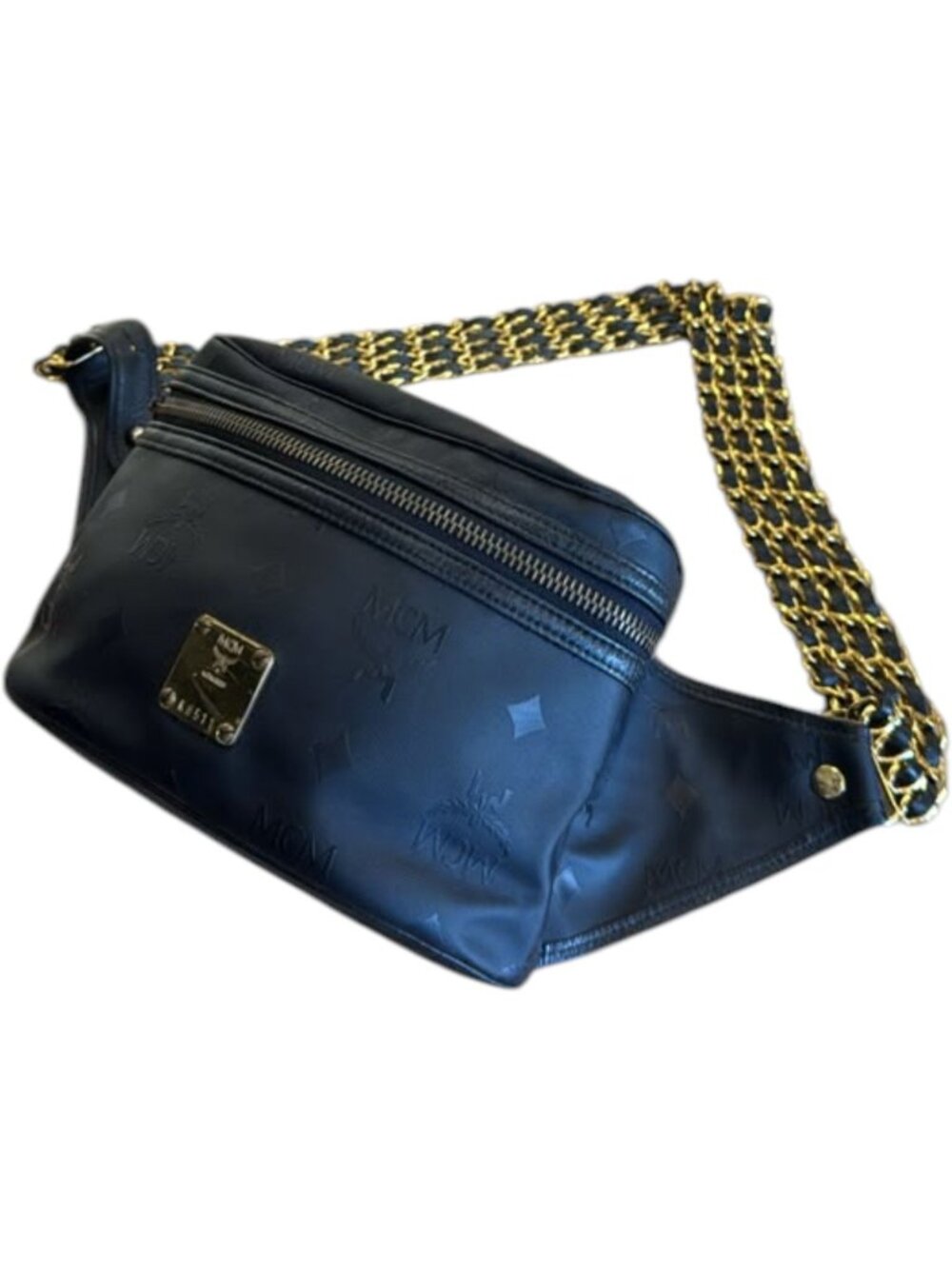 801191CR C2 MCM Hand Bag Black PVC